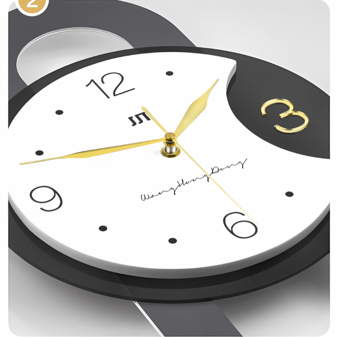Large Wall Clock for Living Room Decor Decoartive Modern Pendulum Wall Clock Battery Operated for Bedroom Kitchen Office Home