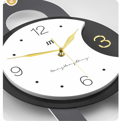 Large Wall Clock for Living Room Decor Decoartive Modern Pendulum Wall Clock Battery Operated for Bedroom Kitchen Office Home
