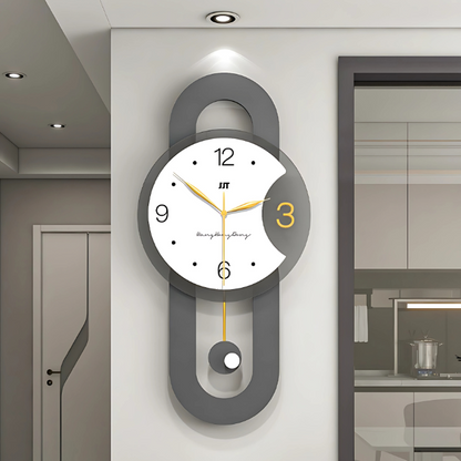 Large Wall Clock for Living Room Decor Decoartive Modern Pendulum Wall Clock Battery Operated for Bedroom Kitchen Office Home